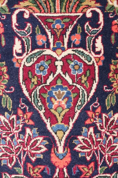 Tapis Keschan (chaîne et trame en coton,...