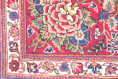 Tapis Keschan (chaîne et trame en coton,...
