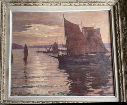 Constantin FONT (1890-1954)

Bateaux au crépuscule...