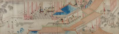 CHINE - XIXe siècle

Encre et couleurs sur...