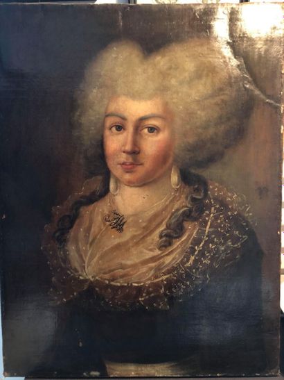École espagnole vers 1780

Portrait de dame...