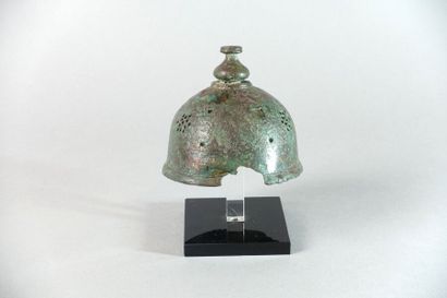 Couvercle de brûle-parfum en bronze patiné...