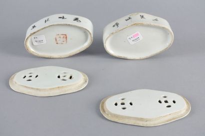 CHINE, vers 1900

Deux petits boîtes en porcelaine...