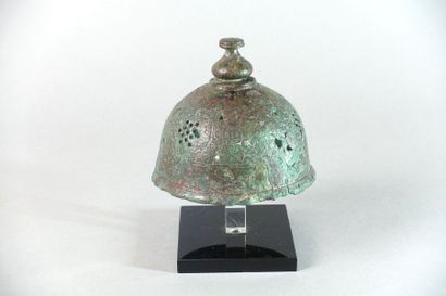 Couvercle de brûle-parfum en bronze patiné...