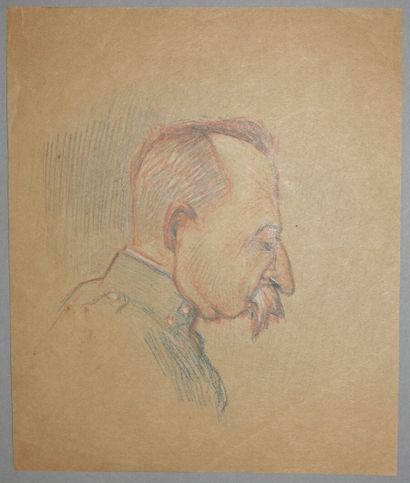 Trois militaires de profil

Aquarelle et...