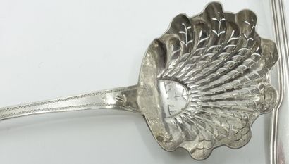 Deux cuillers à saupoudrer en argent 950...