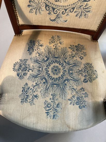 Mobilier de salon en acajou et placage d'acajou...