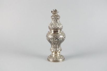 Brûle-parfum en argent 935 millièmes de forme...
