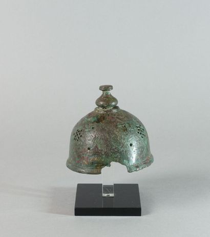 Couvercle de brûle-parfum en bronze patiné...