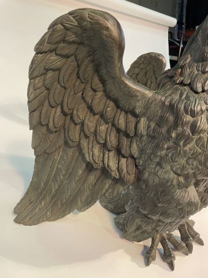 Important pair of eagles of facings
In patinated...