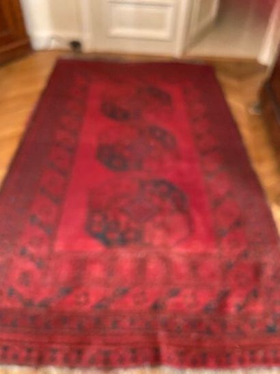 Afghan carpet (warp, weft and wool pile),...