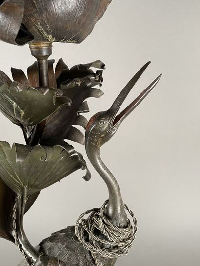 WORK IN THE ART NOUVEAU STYLE 
Heron lamp...
