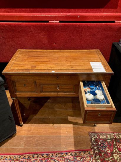 Mahogany and mahogany veneer dressing table...