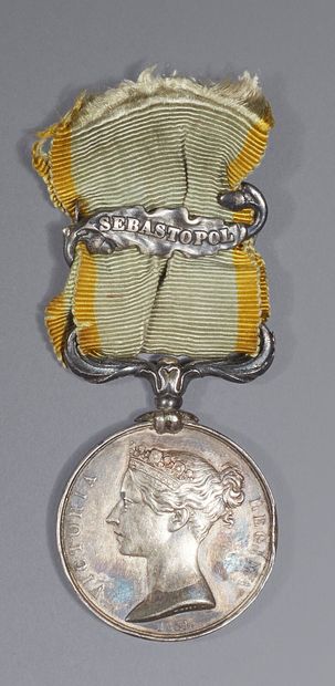 Crimea medal by Wyon. 
Silver (strike). Ribbon...