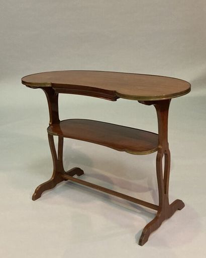 Mahogany writing table with two moving tops...