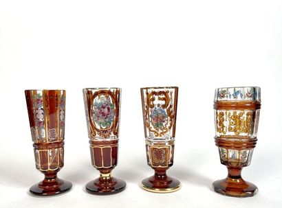 BOHÊME
Set of four translucent and orange...