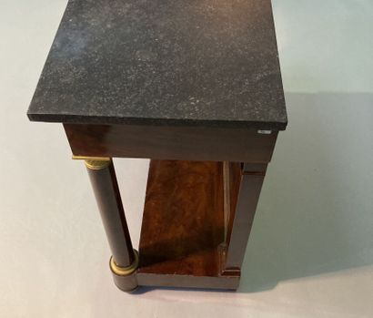 Mahogany and mahogany veneer console, gilded...