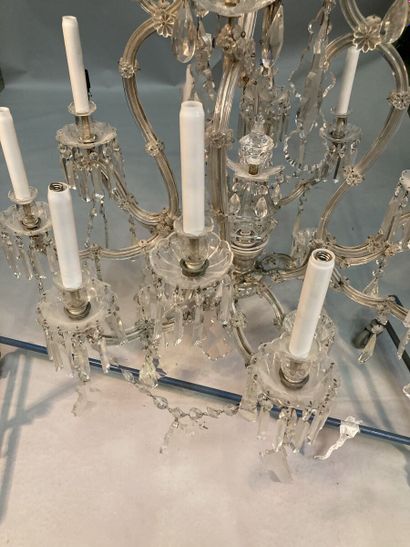 Cage chandelier with twelve arms of light...
