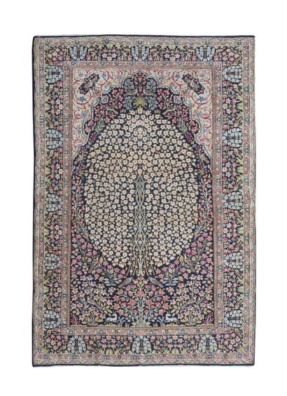 Kirman Laver carpet (cotton warp and weft,...