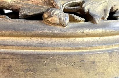 Large stoneware vase enamelled celadon green...