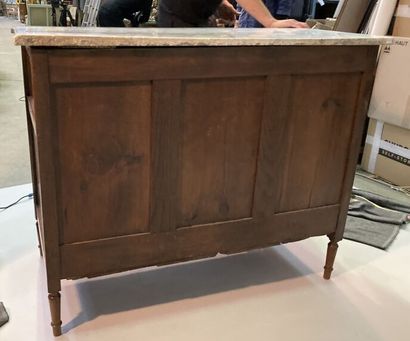 Walnut chest of drawers opening to three...