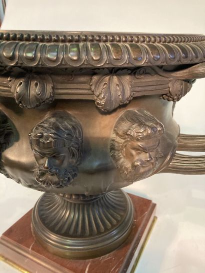 After the antique
Warwick vase in patinated...