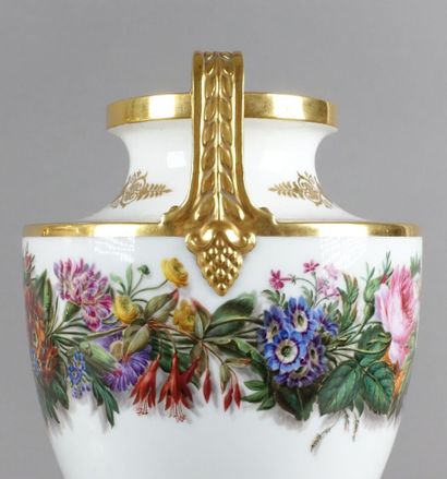 SÈVRES 
Pair of Clodion vases 3rd size of...