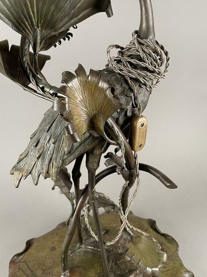 WORK IN THE ART NOUVEAU STYLE 
Heron lamp...
