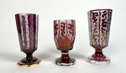 BOHÊME
Set of three translucent, purple and...