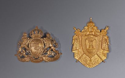 Two coppersmiths: 
- Plate of sabretache...