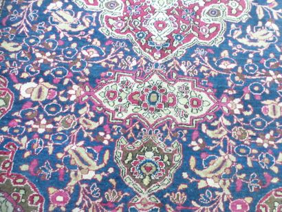 Kirman carpet (cotton warp and weft, wool...