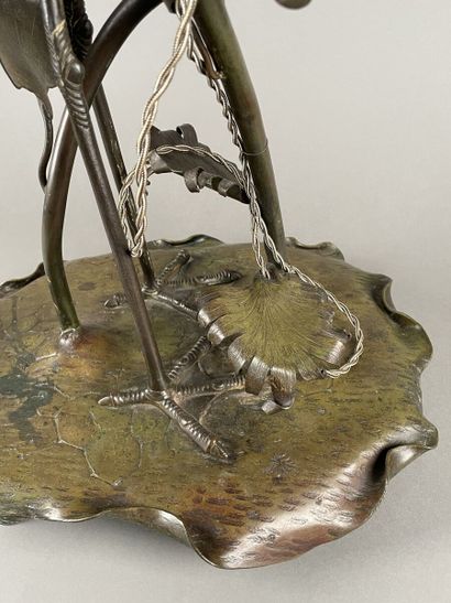 WORK IN THE ART NOUVEAU STYLE 
Heron lamp...