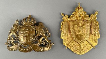 Two coppersmiths: 
- Plate of sabretache...