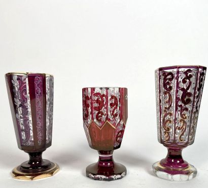 BOHÊME
Set of three translucent, purple and...