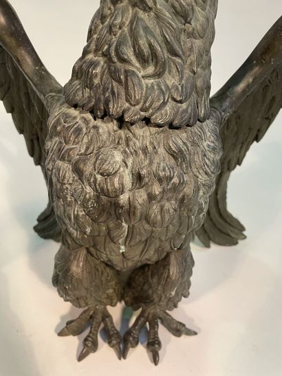 Important pair of eagles of facings
In patinated...
