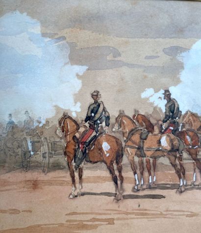Édouard DETAILLE (1848-1912)
Cavaliers and...