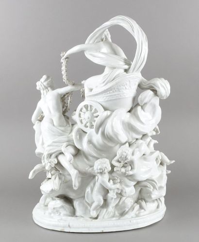 PARIS
Important group in white enamelled...