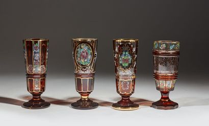 BOHÊME
Set of four translucent and orange...