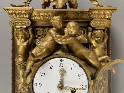 Cartel in gilt bronze, painted sheet metal...