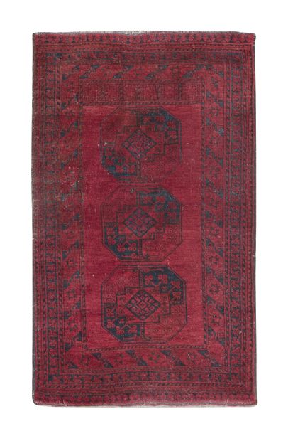 Afghan carpet (warp, weft and wool pile),...