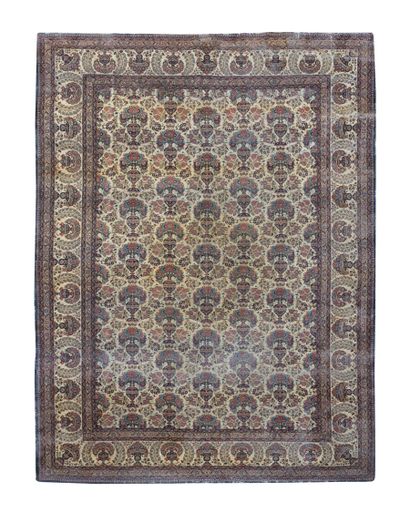 Kirman carpet (cotton warp and weft, wool...