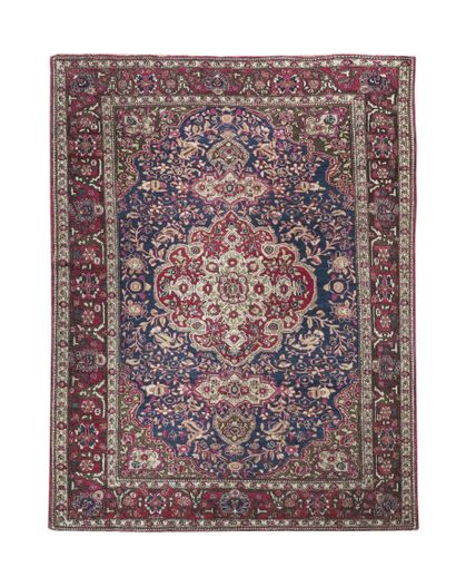 Kirman carpet (cotton warp and weft, wool...