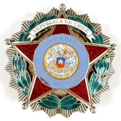 CHILE 
ORDER OF MERIT 
Commander's plate....