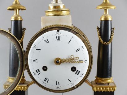 White marble, black marble and gilt bronze...