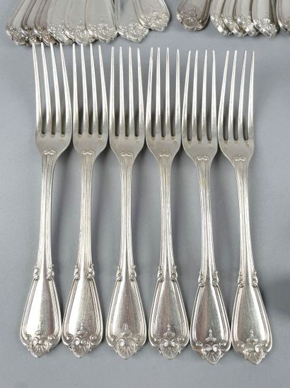 Partie de ménagère en argent 950 millièmes,...