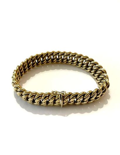 Bracelet articulé en or jaune 750 millièmes,...