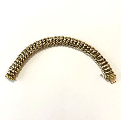 Bracelet articulé en or jaune 750 millièmes,...