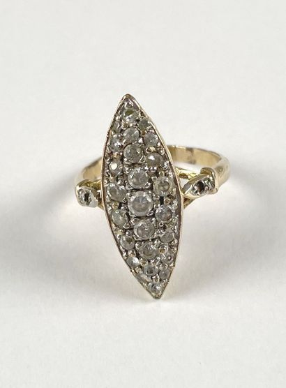 Bague de foi en or jaune 750 millièmes gravé...