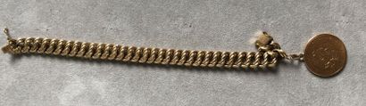 Bracelet articulé en or jaune 750 millièmes...