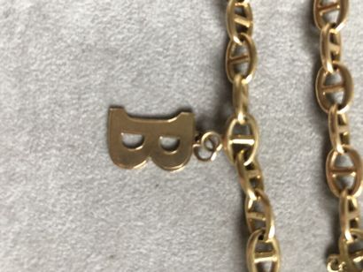 Bracelet articulé en or jaune 750 millièmes,...